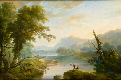 Fishermen in a Lakeland Landscape by John Martin